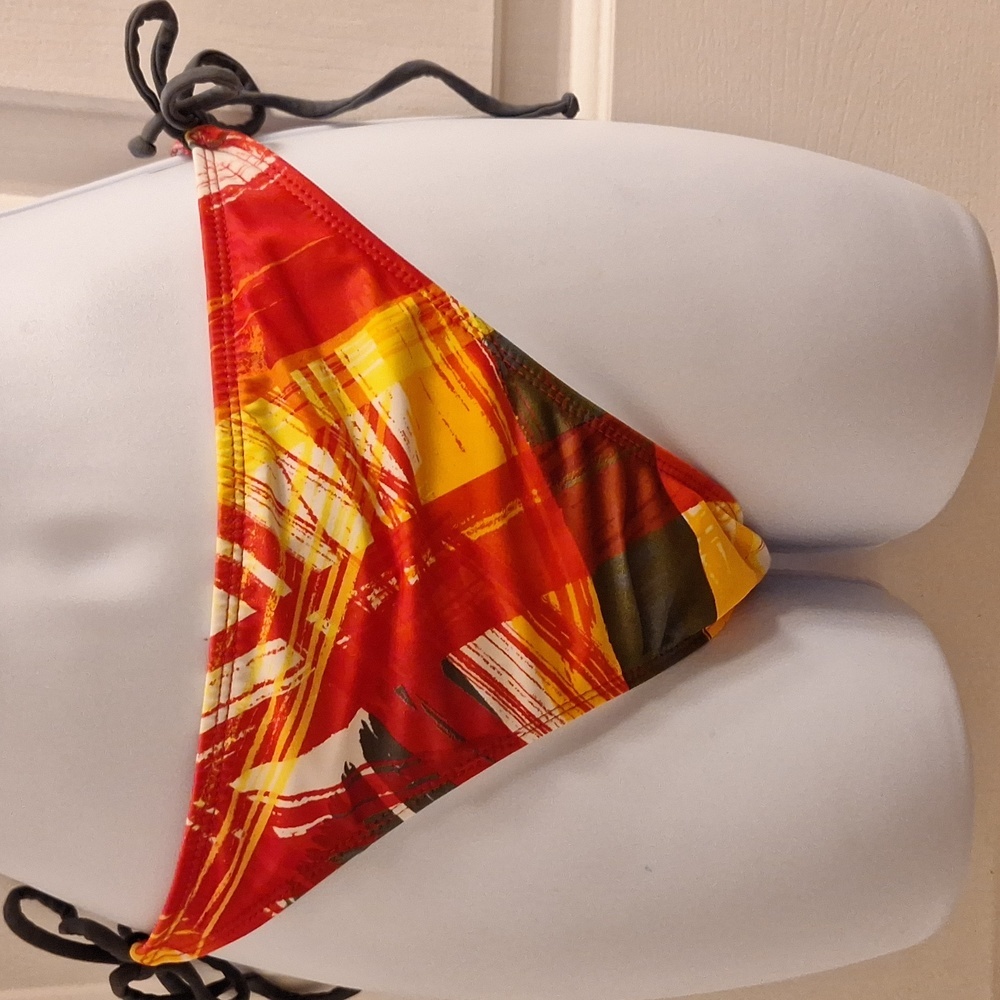 Hurley Abstract Tie-Side Bikini Bottom Large